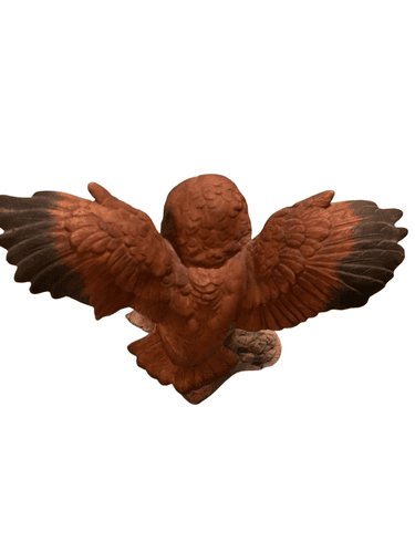 Barn Owl Vintage Royal Crown Signed by J. Byron Porcelain Owl Statue - Thumbnail 5