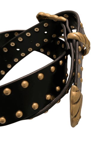 Good American Vegan Wide Studded Belt size S/M - Thumbnail 4