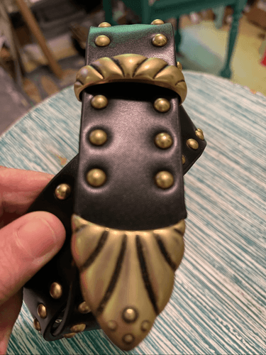 Good American Vegan Wide Studded Belt size S/M - Thumbnail 10
