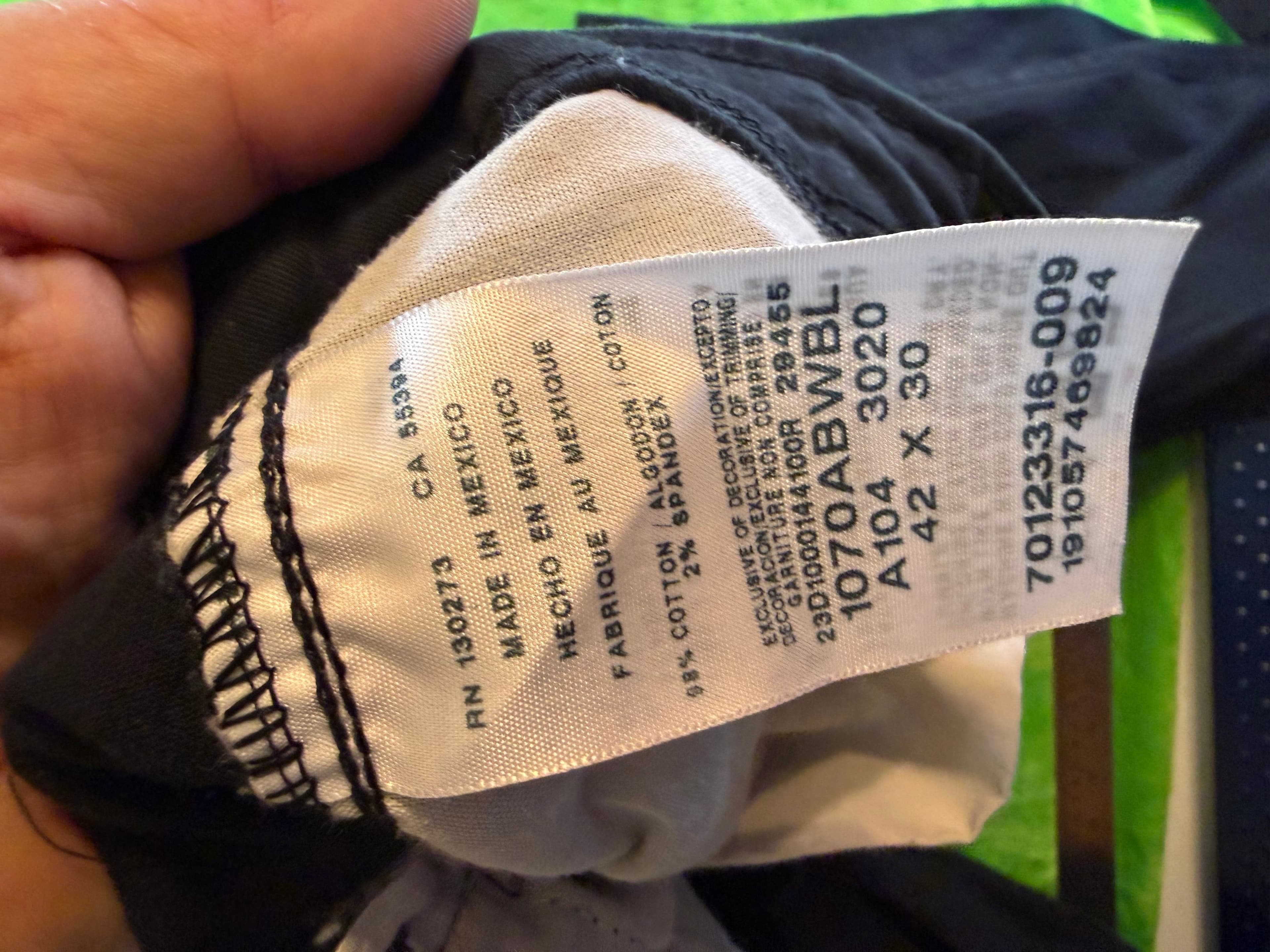 Wrangler Relaxed Fit Black Cargo Pants 42x30 Cotton Spandex - Thumbnail 4