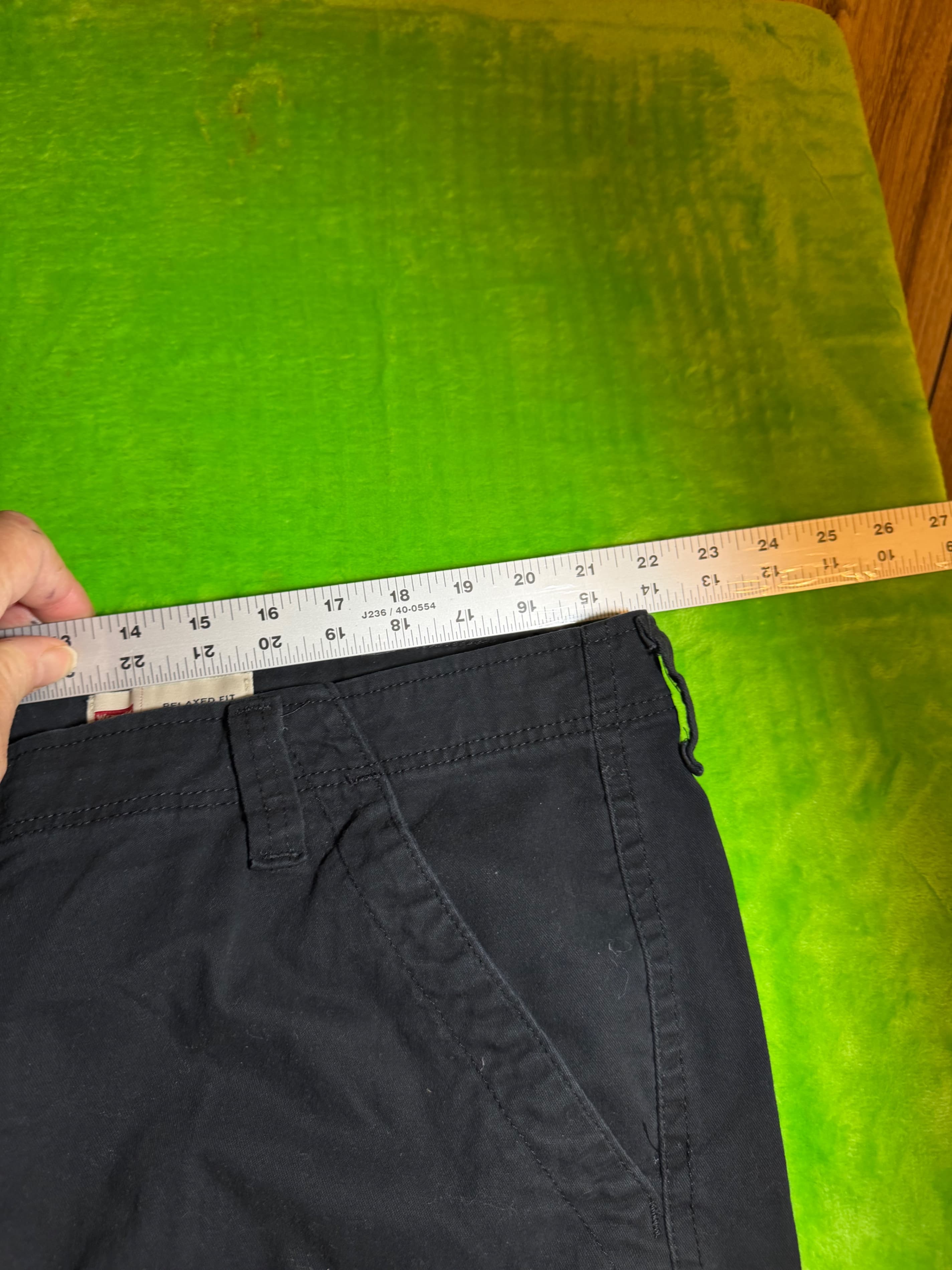 Wrangler Relaxed Fit Black Cargo Pants 42x30 Cotton Spandex - Thumbnail 5