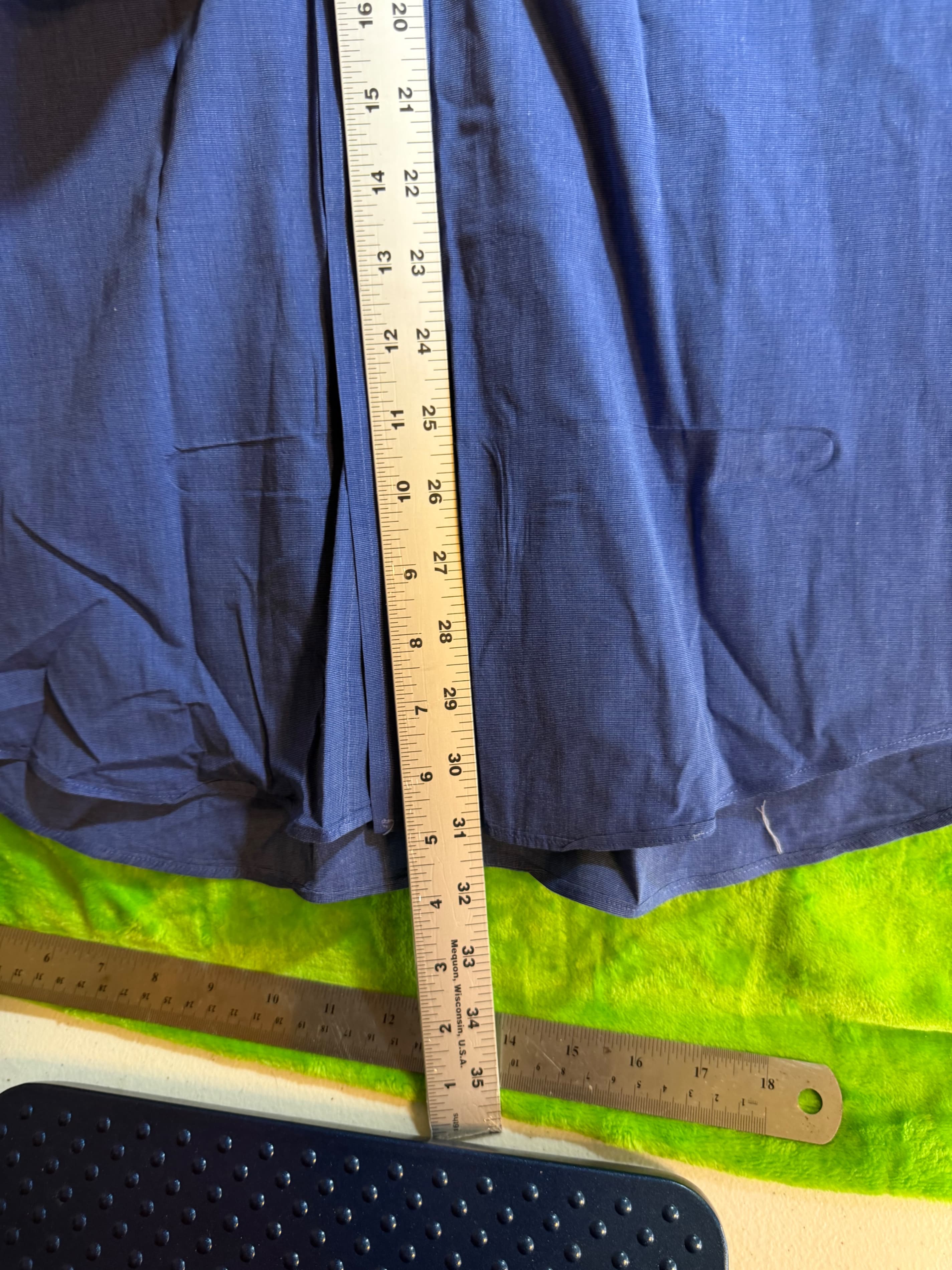 1891 Collection 16.5/33 Blue Button-Down Shirt 100% Cotton Men's - Thumbnail 7