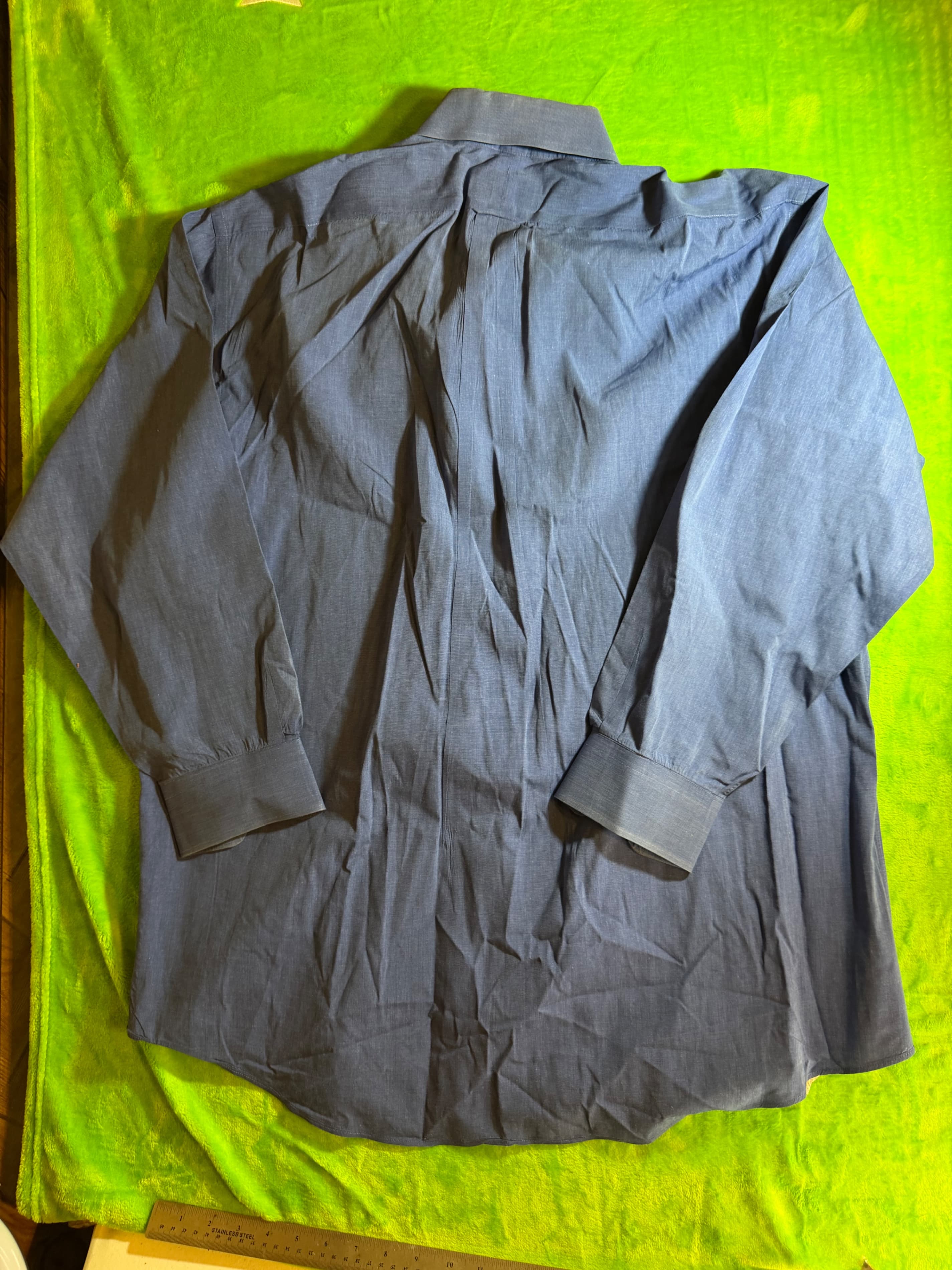 1891 Collection 16.5/33 Blue Button-Down Shirt 100% Cotton Men's - Thumbnail 2