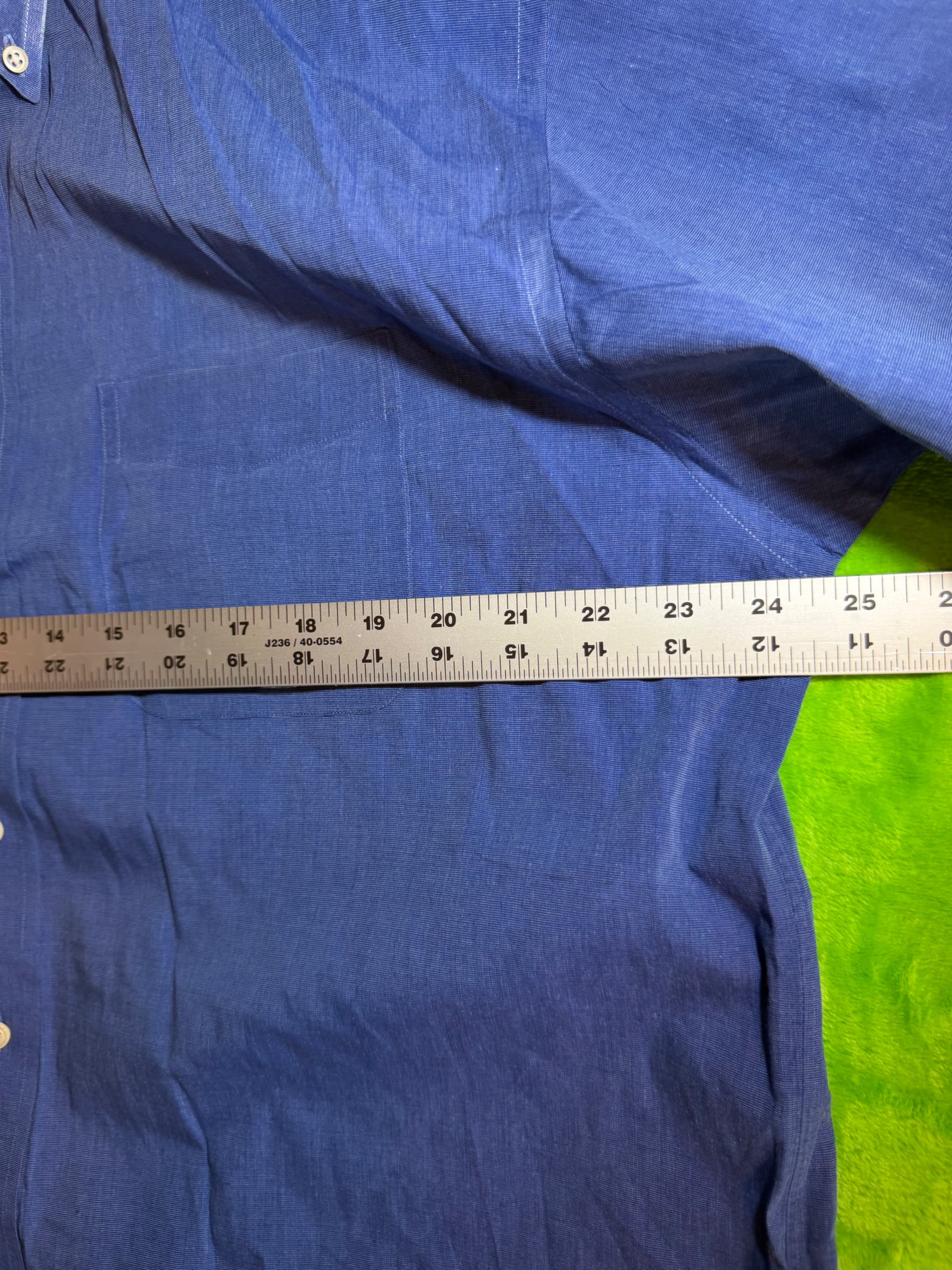 1891 Collection 16.5/33 Blue Button-Down Shirt 100% Cotton Men's - Thumbnail 6