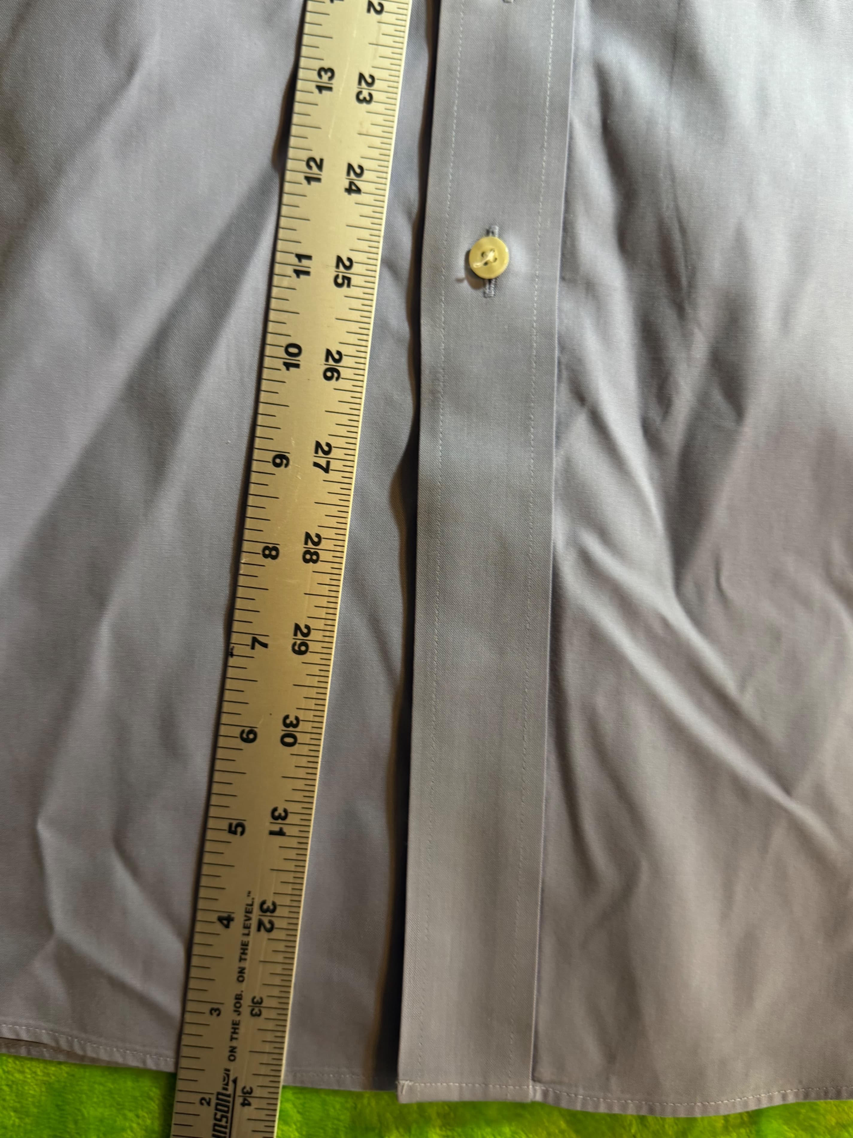 Roundtree & Yorke Gold Label 16.5 34 Dress Shirt 80s Non-Iron Pinpoint - Thumbnail 6