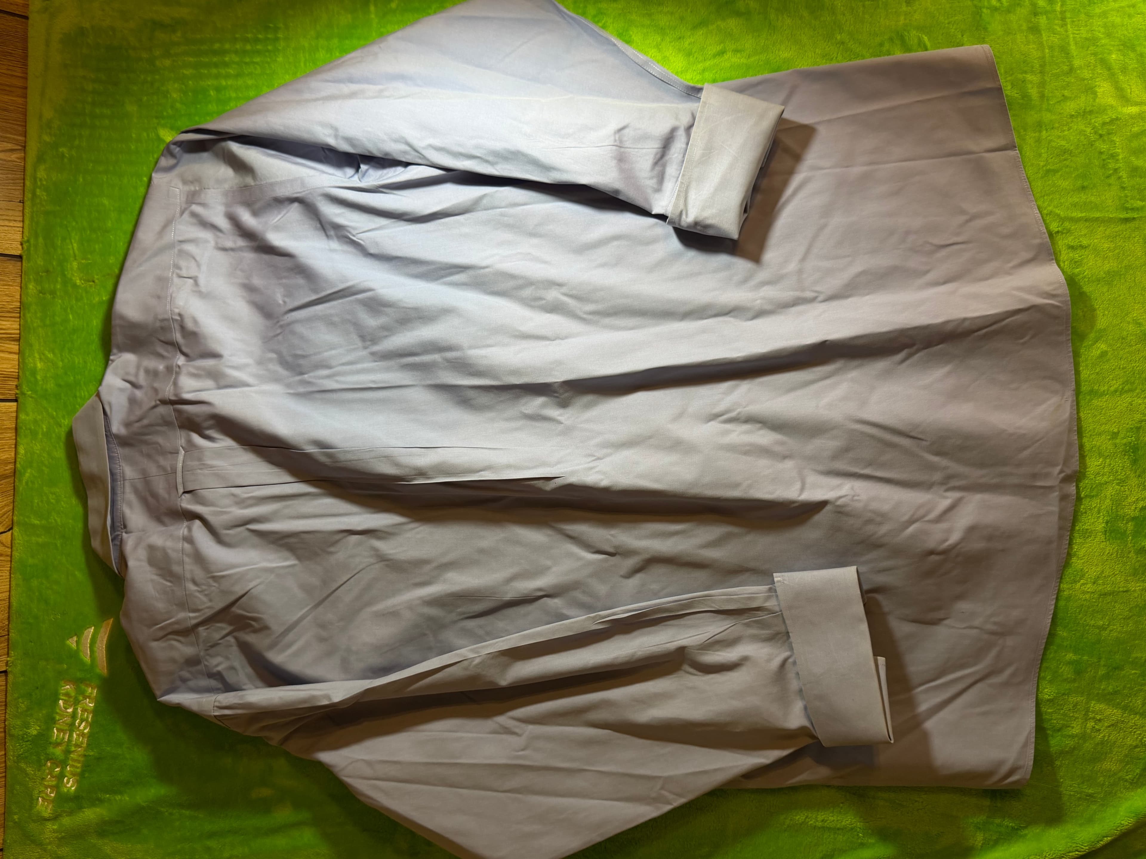 Roundtree & Yorke Gold Label 16.5 34 Dress Shirt 80s Non-Iron Pinpoint - Thumbnail 2