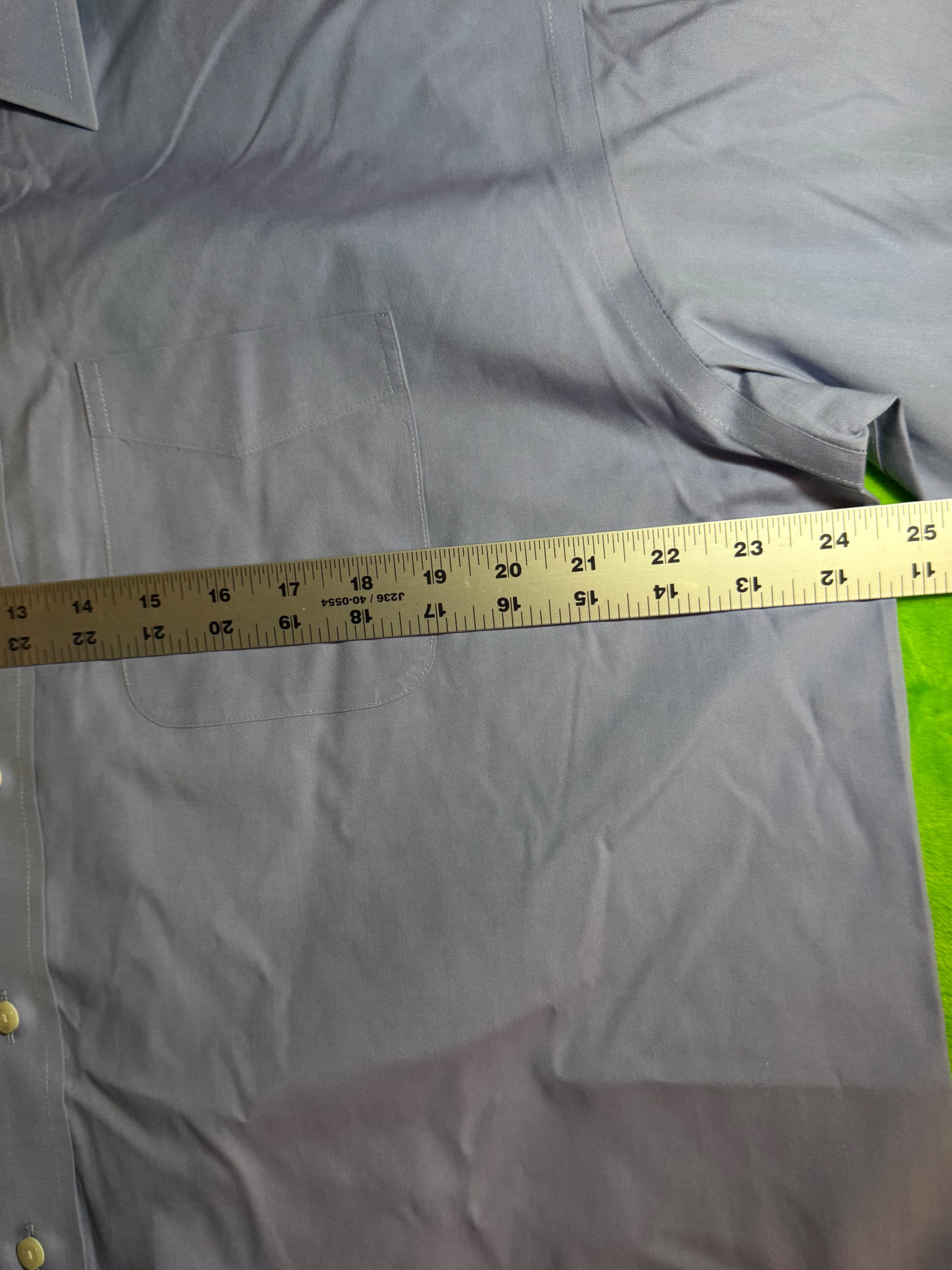 Roundtree & Yorke Gold Label 16.5 34 Dress Shirt 80s Non-Iron Pinpoint - Thumbnail 5