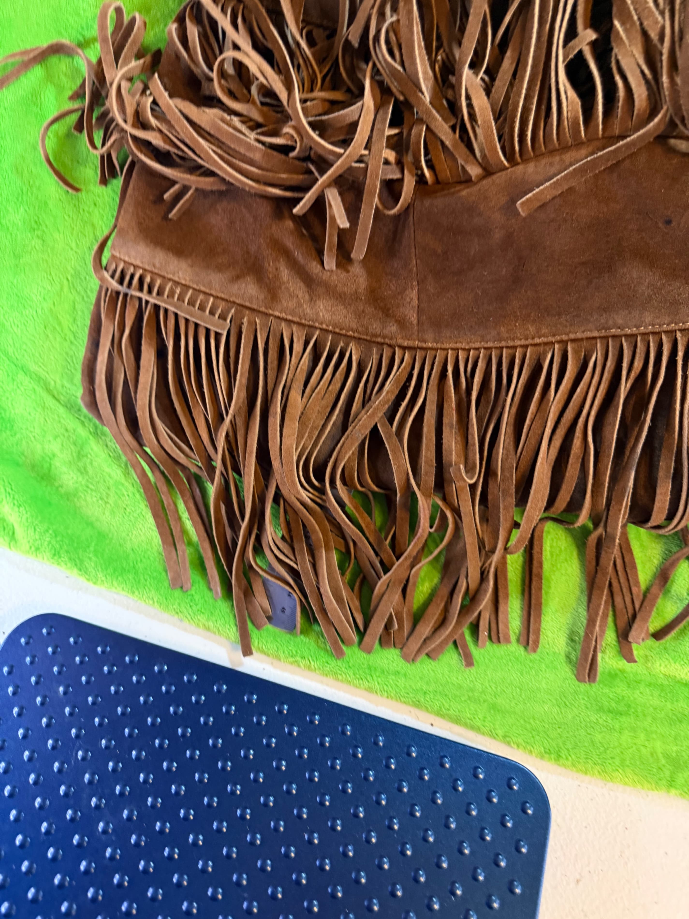 Boho Brown Suede Fringe Hobo Shoulder Bag Slouchy Western Hippie Festival Purse - Thumbnail 4