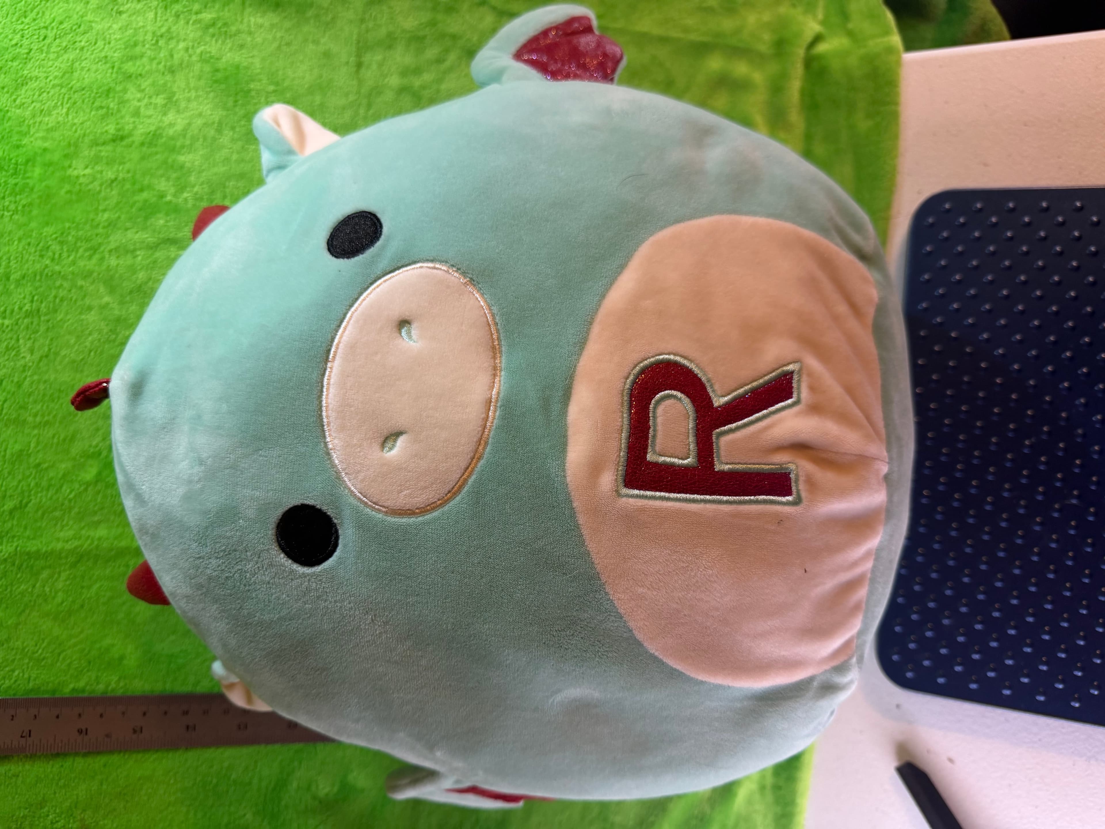 Squishmallows Ronnie the Cow 16 Inch Plush Toy with Letter R - Thumbnail 3