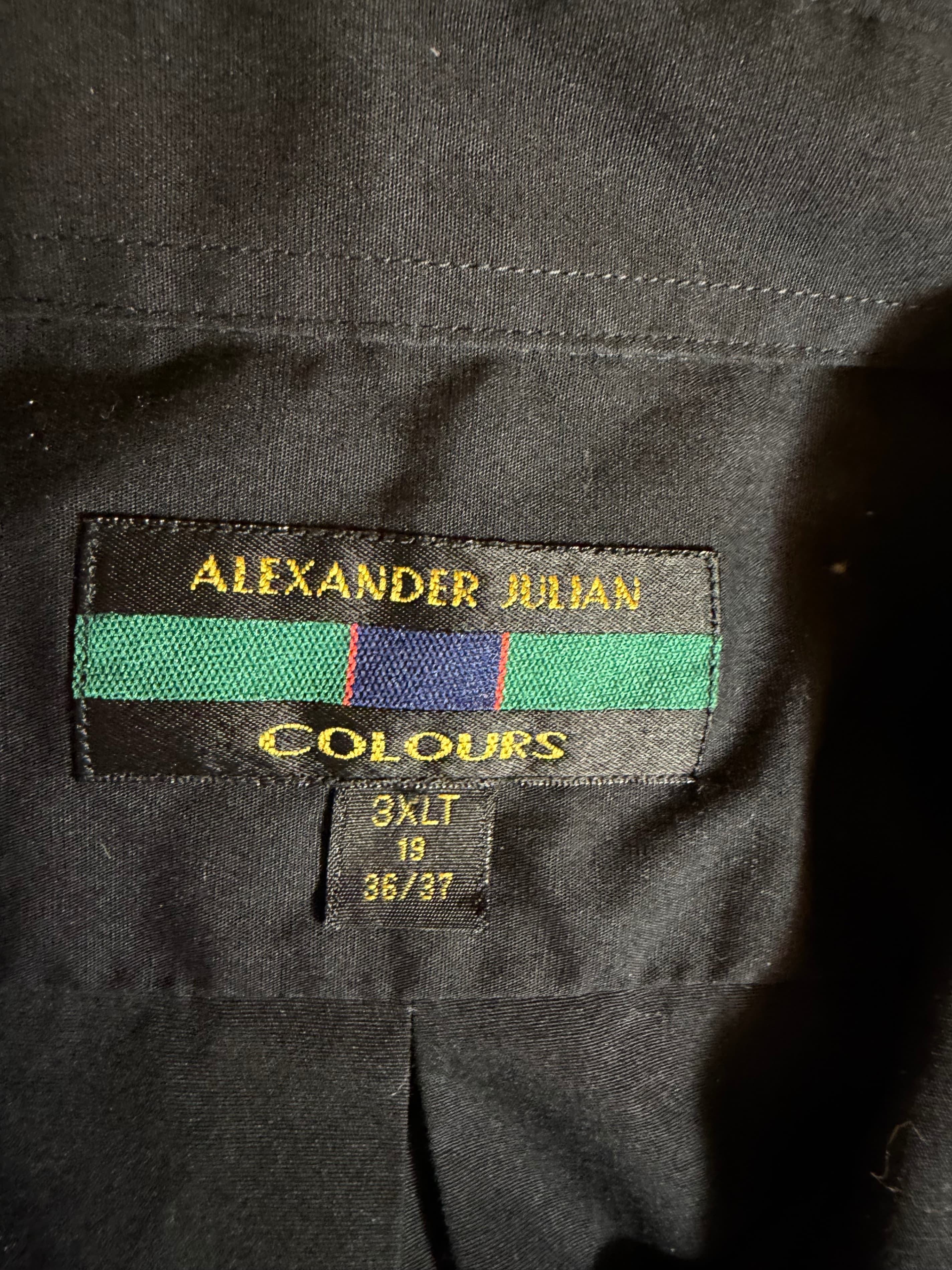 Alexander Julian Colours Black 3XLT Long Sleeve Shirt - Thumbnail 3