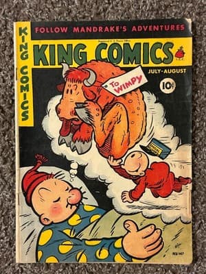 King Comics No 147 July-August 1948 To Wimpy Cover Vintage Comic Collectible - Image 1