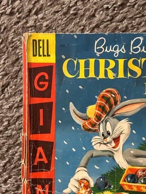 Dell Bugs Bunny Christmas Funnies No. 7 1956 Vintage Holiday Speedy Gonzales 1st - Thumbnail 2