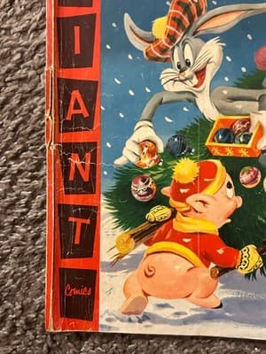 Dell Bugs Bunny Christmas Funnies No. 7 1956 Vintage Holiday Speedy Gonzales 1st - Thumbnail 3
