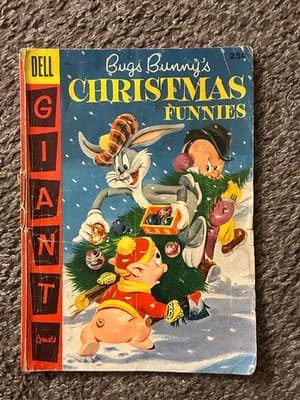 Dell Bugs Bunny Christmas Funnies No. 7 1956 Vintage Holiday Speedy Gonzales 1st - Image 1