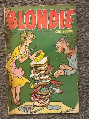 Blondie Comic No 46 Sept Chic Young Vintage 10c Collectible Spine Tears Creases - Image 1