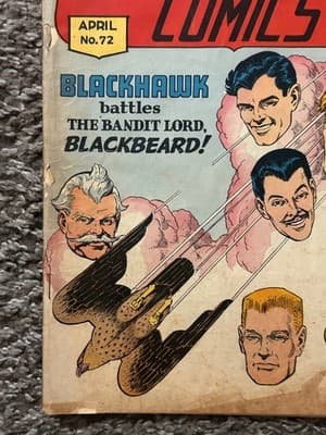 Modern Comics No. 72 April 1948 Blackhawk Battles Blackbeard GoldenAge Comic - Thumbnail 5