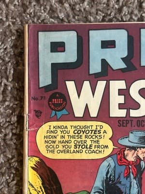 Prize Comics Prize Western #71 Sept Oct Dusty Ballew 10¢ Vintage Golden Age - Thumbnail 2