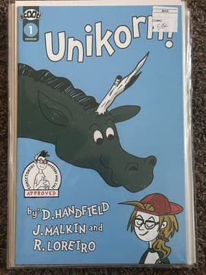 Unikorn 1 Comic Book Bagged Single Issue First Issue Indie Humor Blue Cover - Image 1