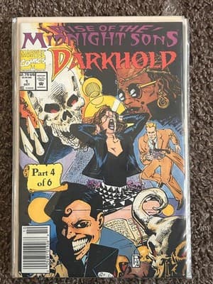 Marvel Darkhold Rise of the Midnight Sons Comic 1 Oct 1992 Part 4 of 6 Bagged - Image 1
