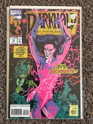 Marvel Darkhold Comic Book 14 Nov Direct Edition Horror Magic Color Vintage - Image 1