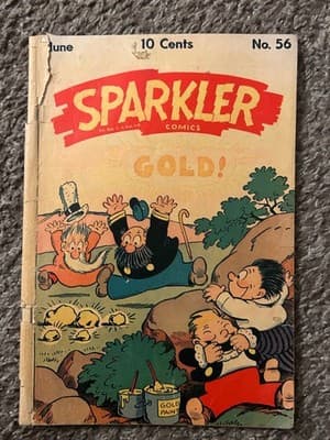 Sparkler Comics No 56 June 10 Cents Vintage Collectible Cover Art Good Reader - Image 1