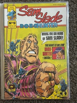 Sam Slade Robo Hunter No 9 Comic Quality Comics 70p UK August Bring Me Da Head - Image 1