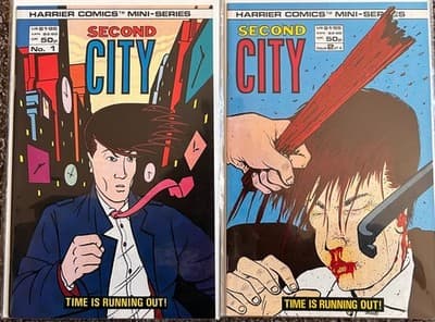 Harrier Comics Second City Comic Books Issues 1 2 Mini Series Time Is Running - Image 1