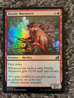 Magic The Gathering Prickly Marmoset Ikoria Foil Common 129/274 Simon Dominic - Image 1
