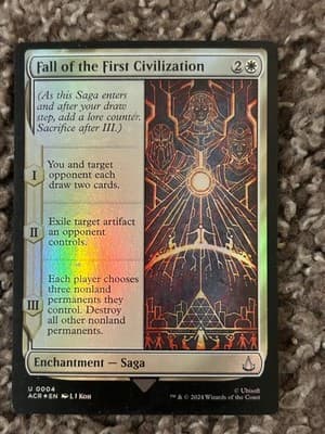 Magic The Gathering Fall of the First Civilization Foil Enchantment Saga 2024 - Image 1