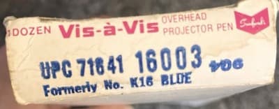 Vintage Vis-a-Vis Overhead Projector Pen 1 Dozen Fine Point Minus 1 Pen NOS 11ct - Thumbnail 3
