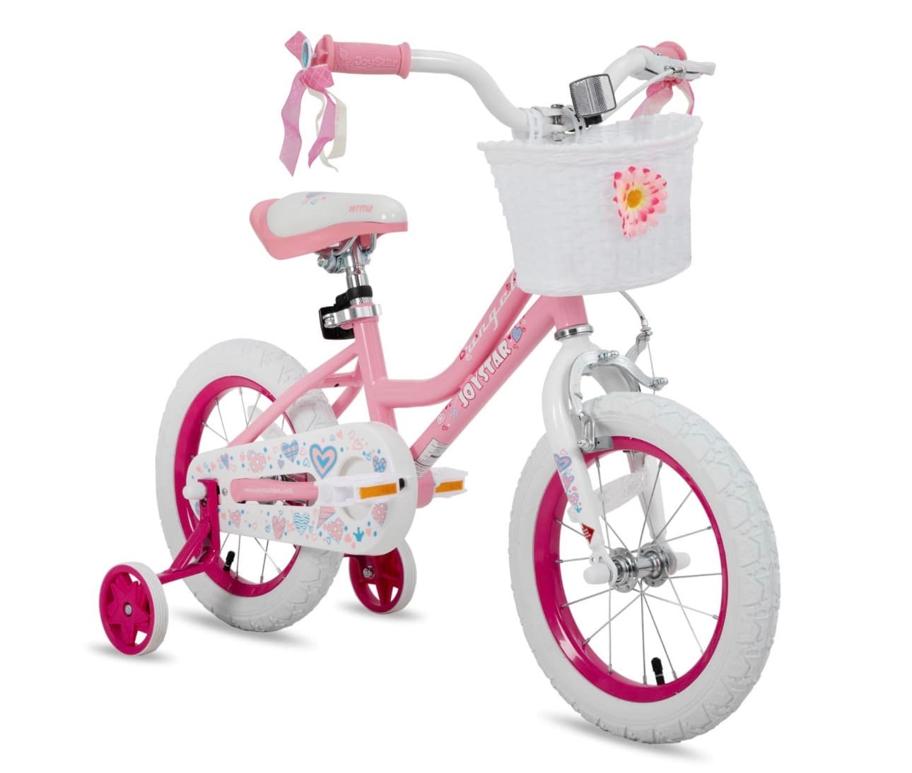 Joystar Kids Bike 14-Inch with Training Wheels and Basket - Image 1