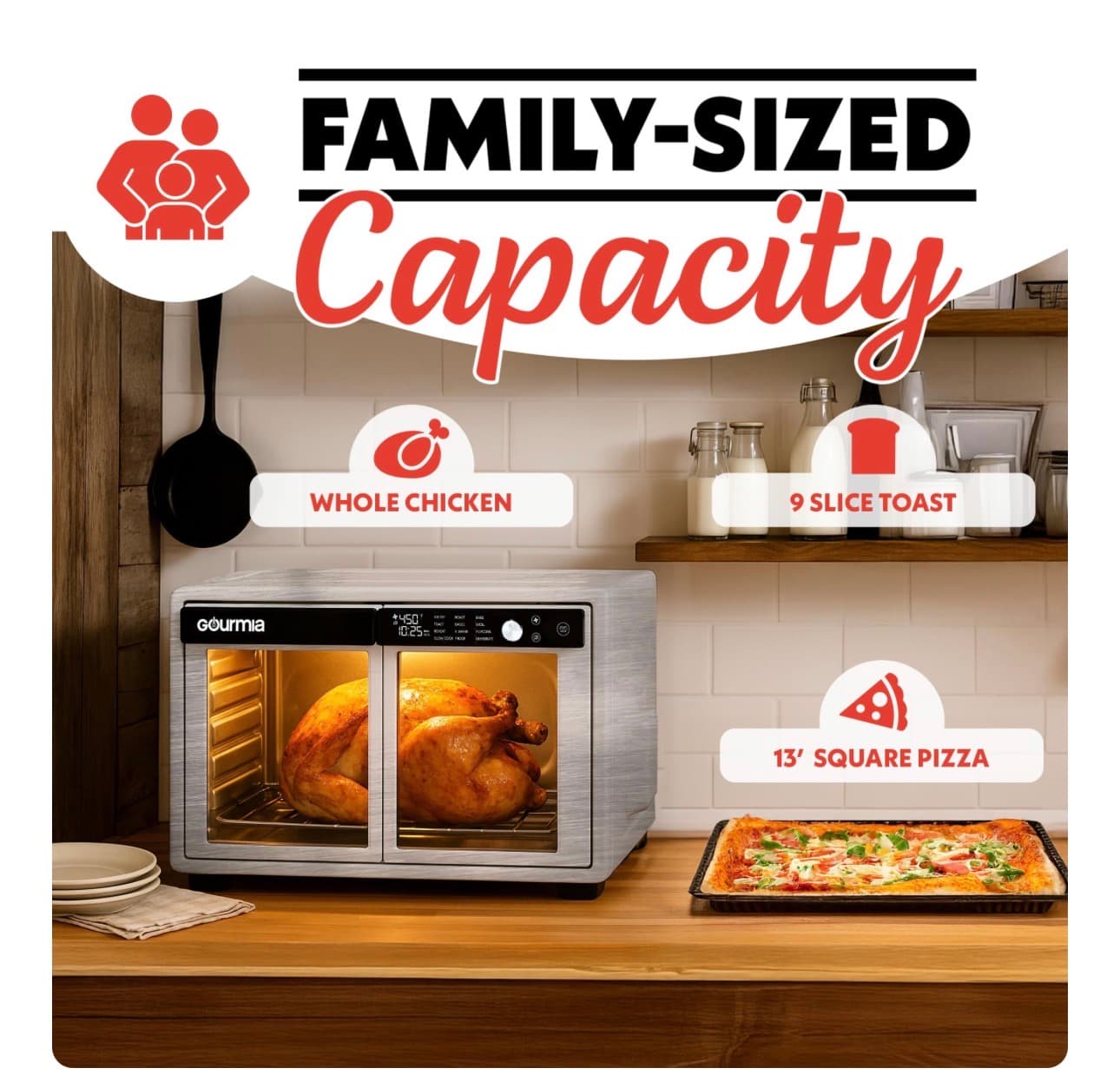 Large Digital Air Fryer Oven with French Doors - Thumbnail 6
