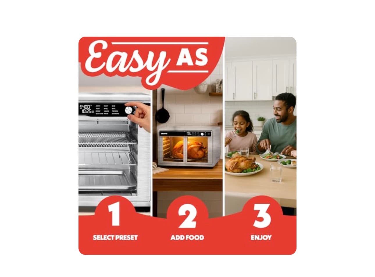 Large Digital Air Fryer Oven with French Doors - Thumbnail 10