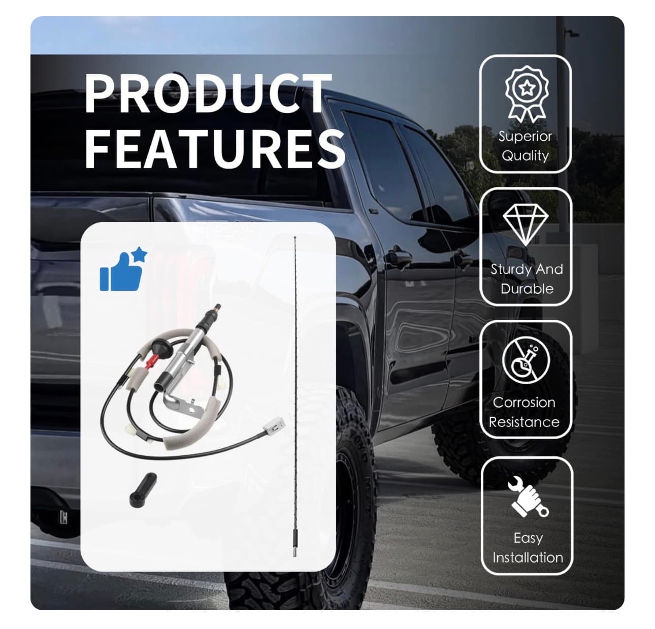 Toyota Tundra Manual Antenna Assembly 2014-2020 - Thumbnail 7
