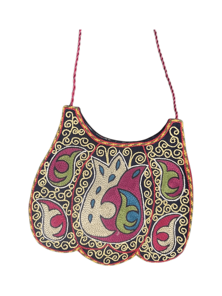 Vintage Uzbekistan Suzani Embroidered Bag - Thumbnail 2
