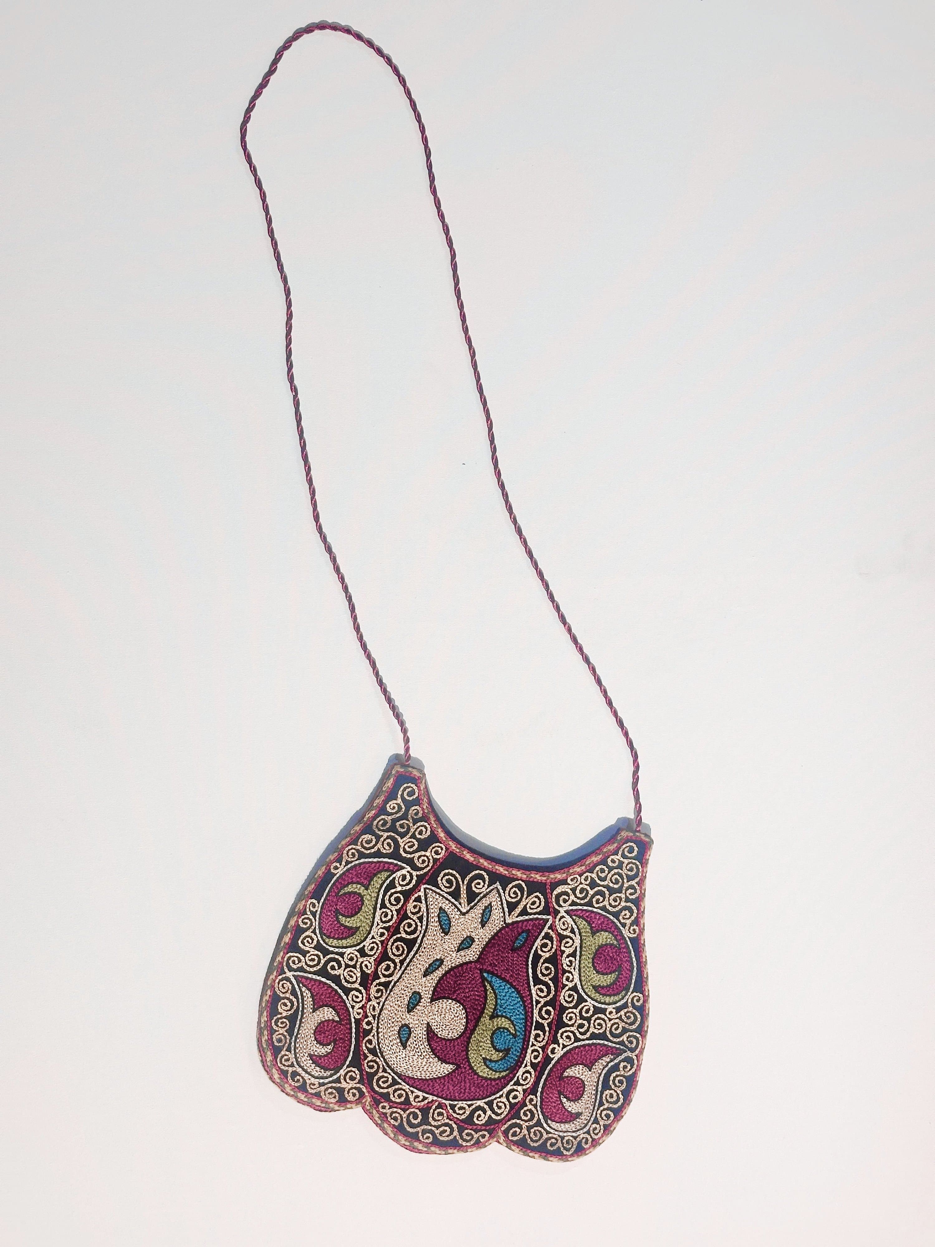 Vintage Uzbekistan Suzani Embroidered Bag - Thumbnail 4