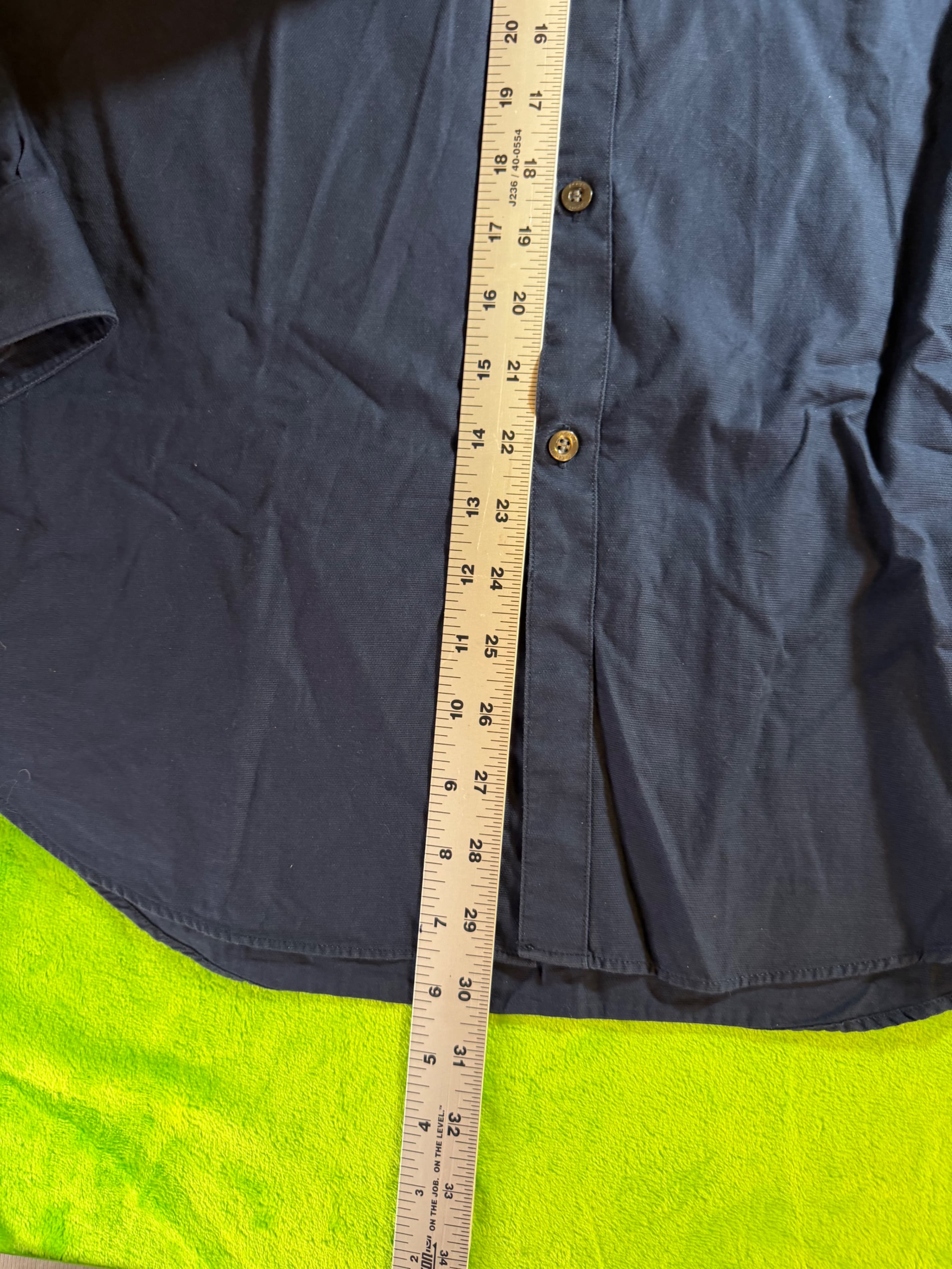 Lacoste Regular Fit Navy Long Sleeve Shirt Size 16 - Thumbnail 7