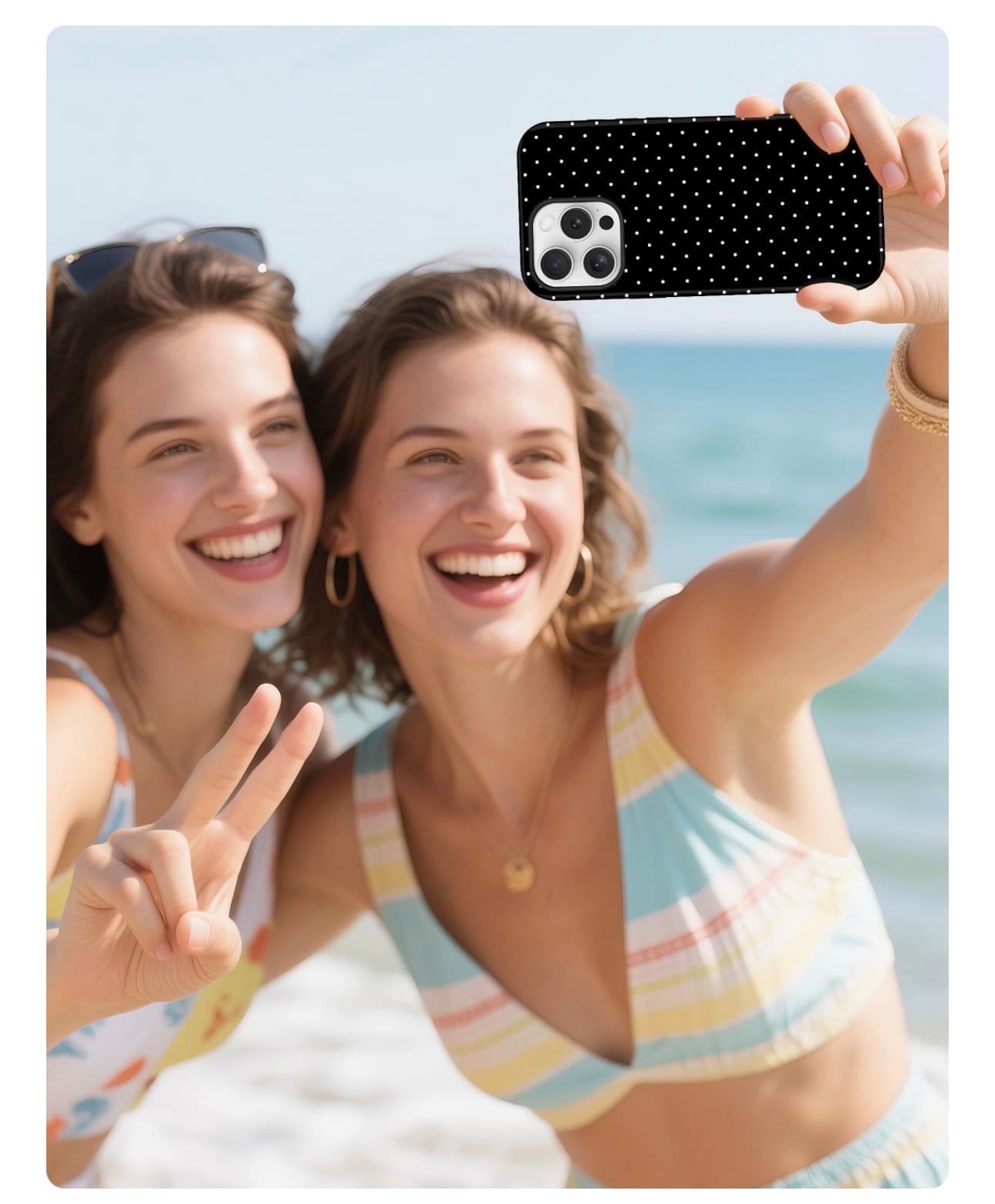 Polka Dot iPhone 14 PRO Case with MagSafe Compatibility - Thumbnail 6