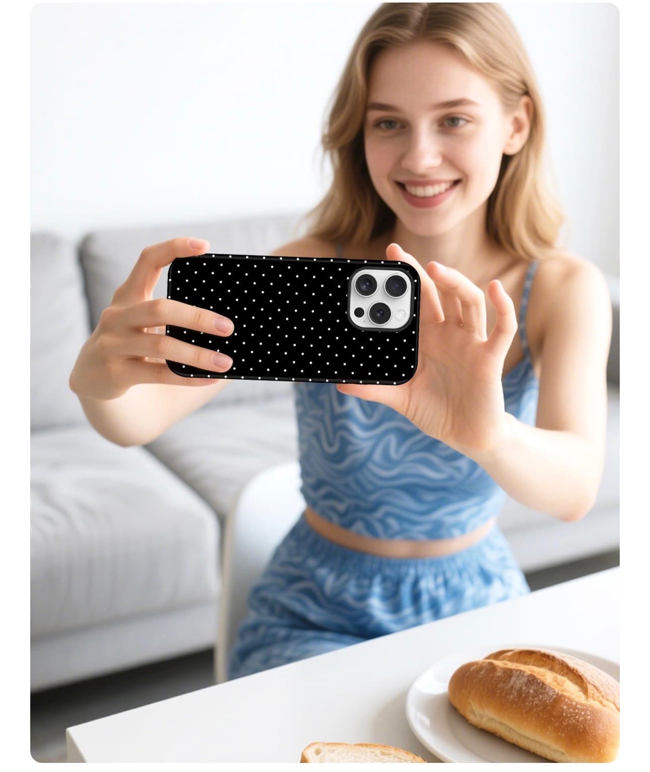 Polka Dot iPhone 14 PRO Case with MagSafe Compatibility - Thumbnail 7
