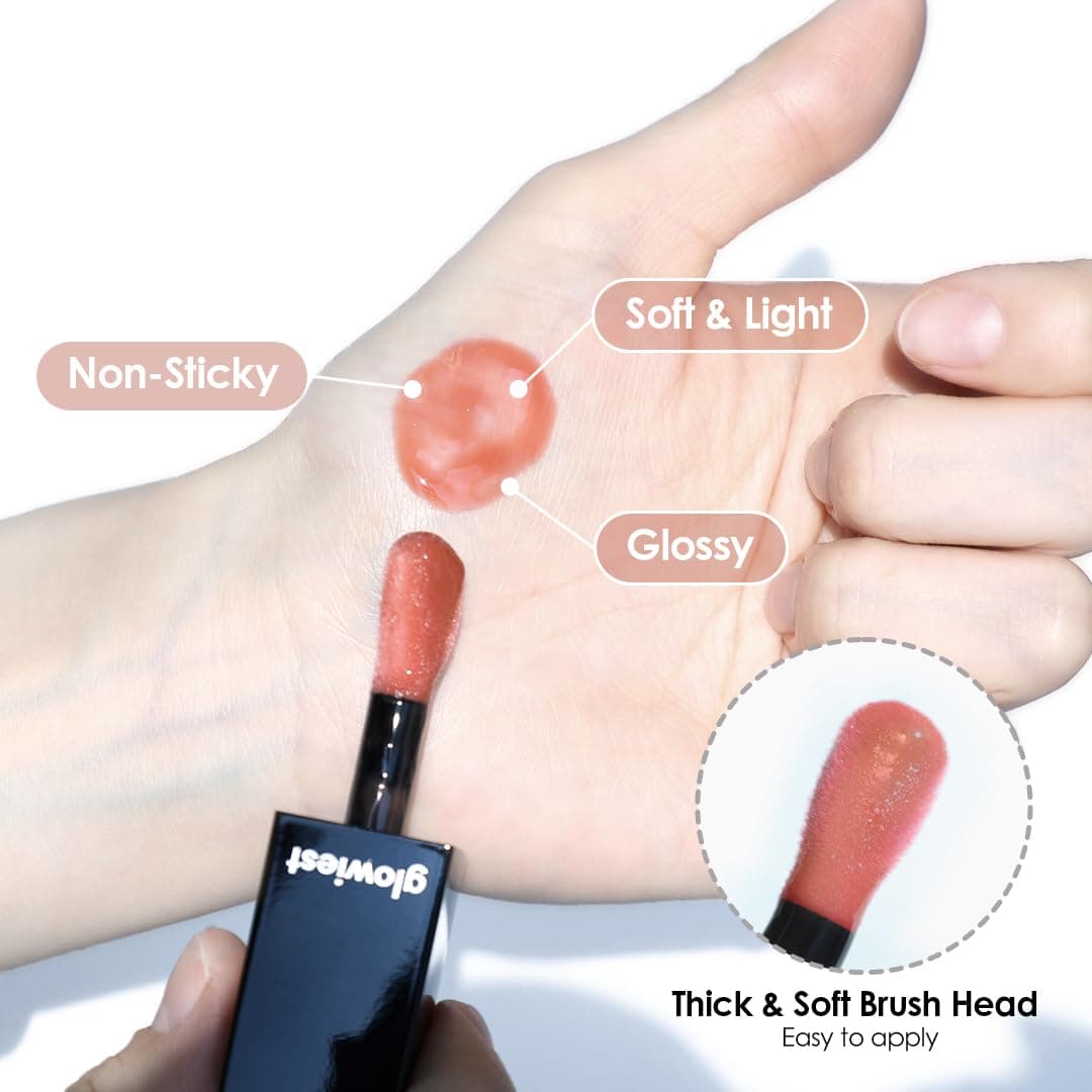 Glowiest EFFORTLESS Glow Lip Oil 005 ROSY MAUVE Hydrating  Nourishing  Plumping | Non-Sticky Lip Gloss  Tinted Lip Camellia Oil L Korean Beauty - 0.22 - Thumbnail 4