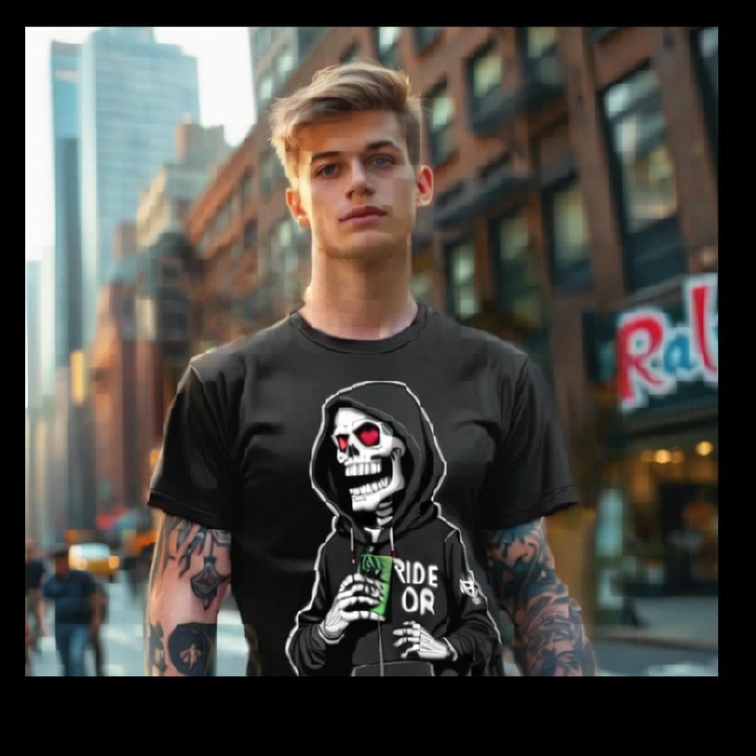 Skelaton shirt with cell phone - Thumbnail 2