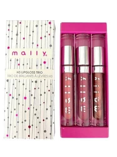 Mally H3 Lip Gloss Trio Gift Set - High-Shine Hydrating Lightweight - Shimmering Nude, Orchid Berry, Pink Daisy - Thumbnail 6