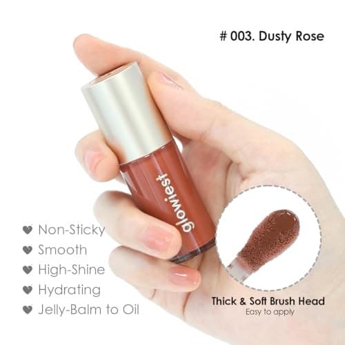 24 msrp Glowiest Dream Glow Tinted Lip Oil ; 3-in-1 Formula: Dusty Rose - Thumbnail 4