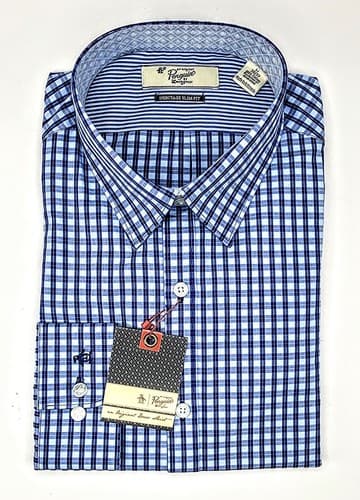 PENGUIN MUNSINGWEAR MEN WEAR DRESS SLIM FIT BLUE STONE SHIRT (SIZE 17 36-37) - Image 1