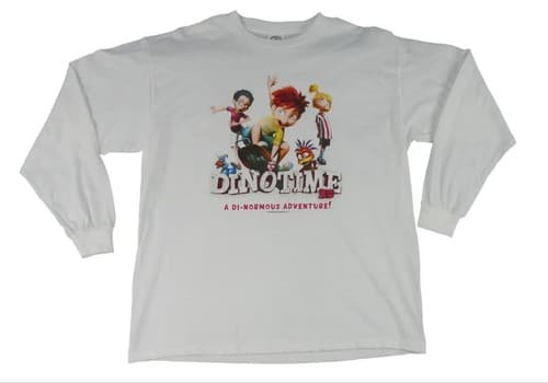 Dino Time 3D Pullover Sweatshirt Ivory (Youth XL) - Image 1