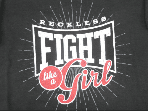 Fight Like a Girl T-Shirt in Black (Size S) - Thumbnail 3