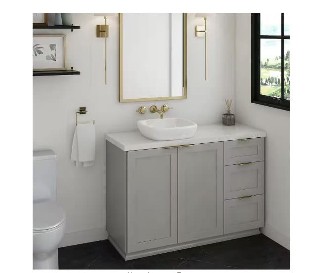 Glacier Bay Square Vitreous China White Vessel Sink - Thumbnail 7