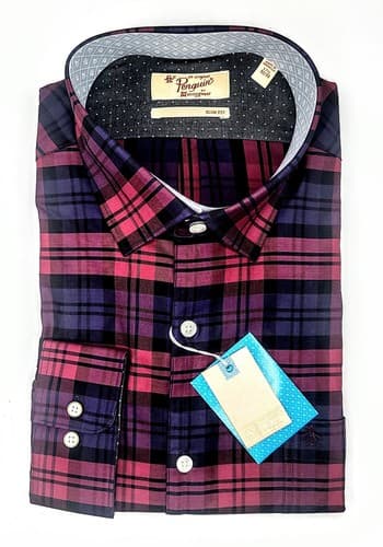 PENGUIN MUNSINGWEAR CORDOVAN MEN DRESS SLIM FIT SHIRT (SIZE 17.5 32-33) - Image 1