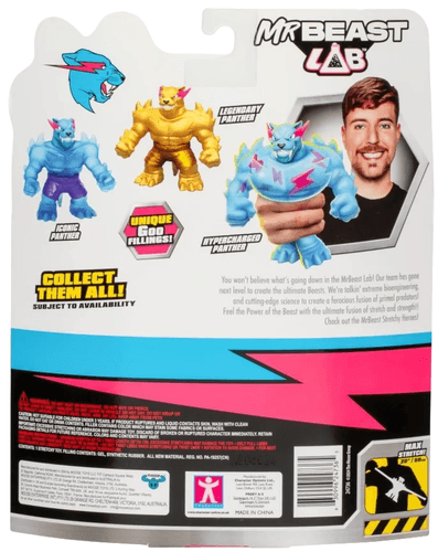 MrBeast Lab Stretchy Hero Squishy - Hypercharged Panther 5.5-Inch Figure - Thumbnail 3