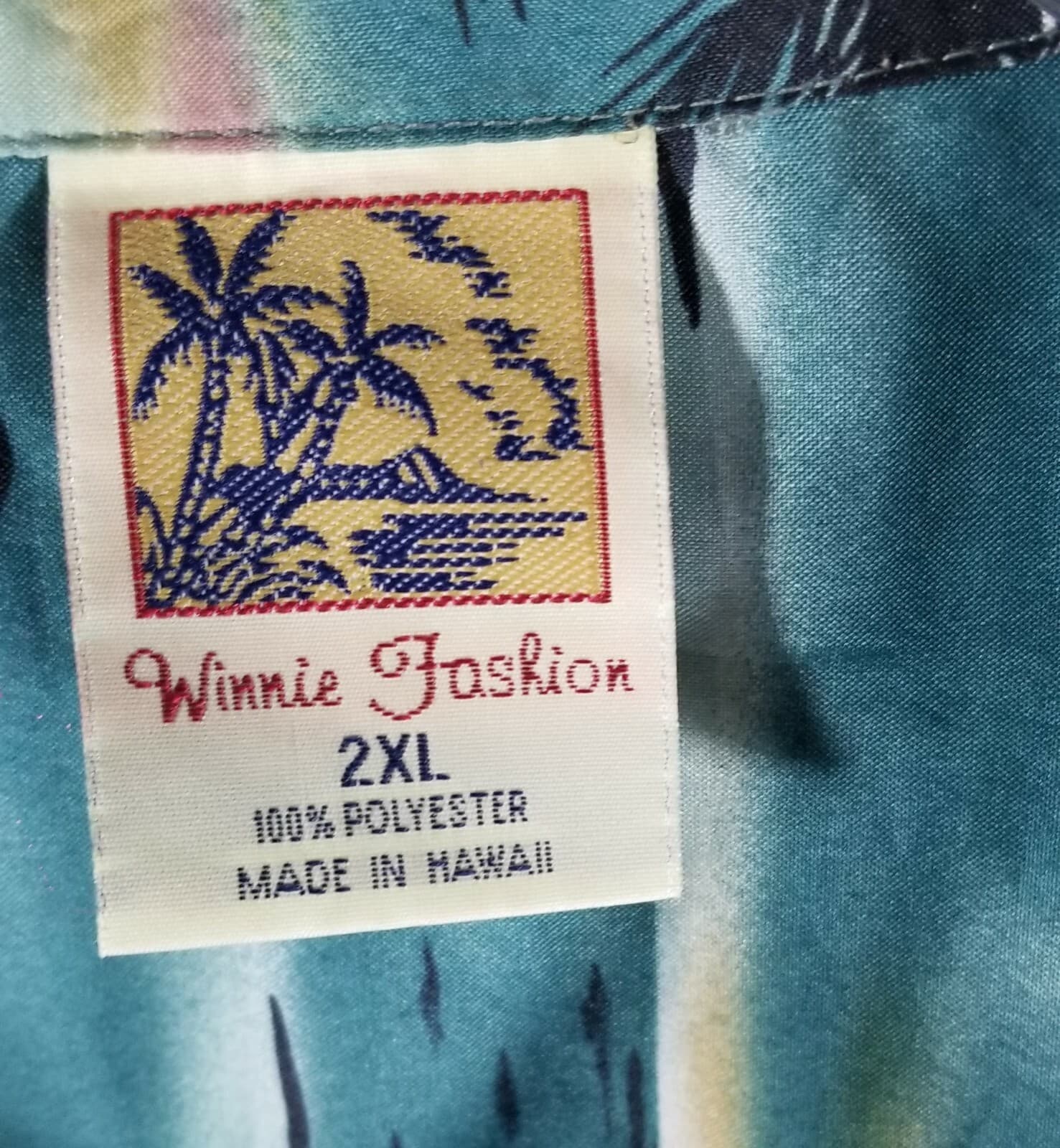 Winnie Fashion Mens 2XL Palms Island Sunset Hawaiian Shirt - Thumbnail 3